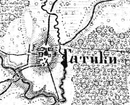Деревня Гатика на карте 1915 года