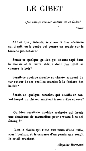 2. Le Gibet, opgedragen aan Jean Marnold