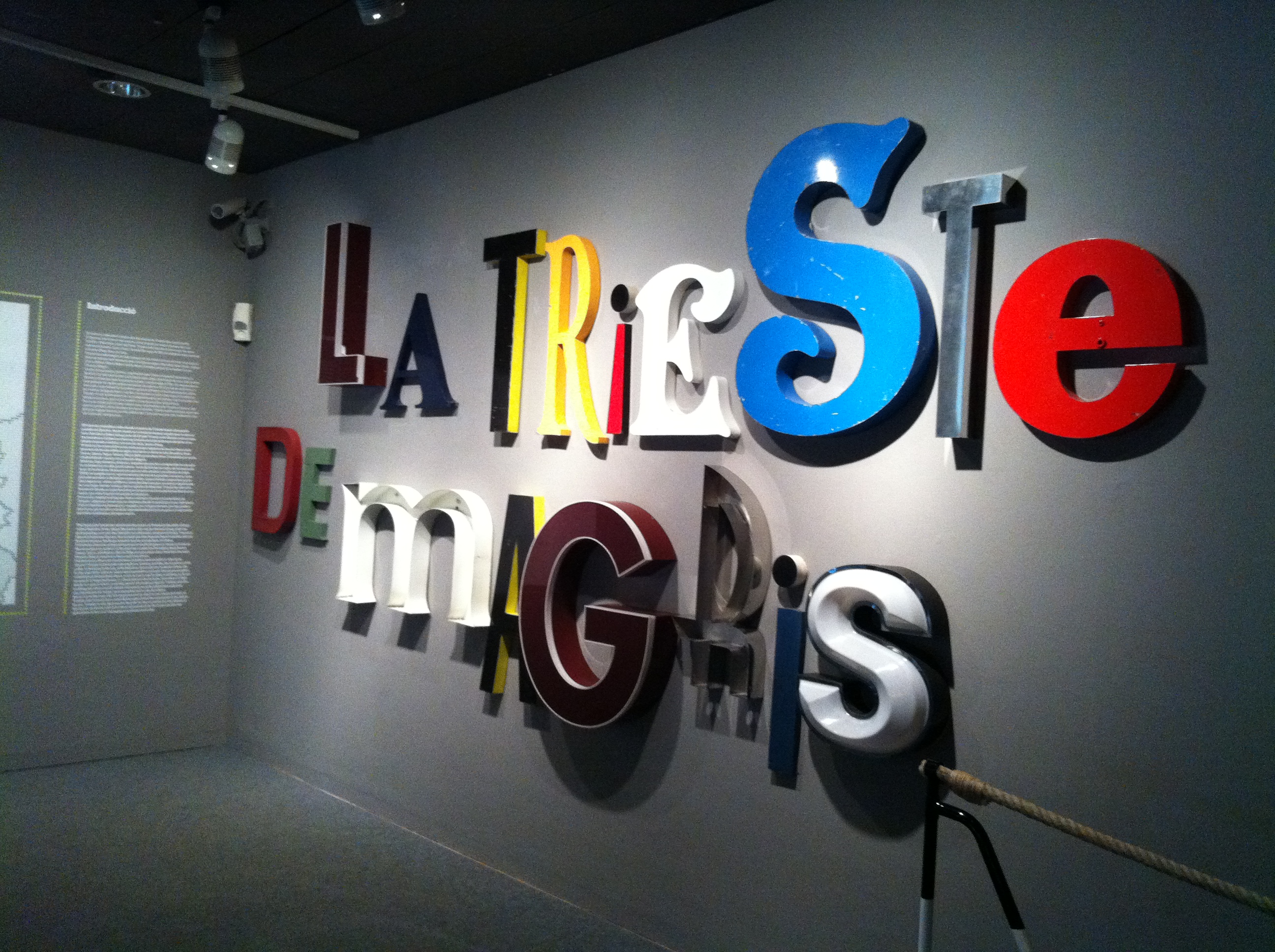  Entrada á exposición ''La Trieste de Magris'', realizada no CCCB durante 2011.