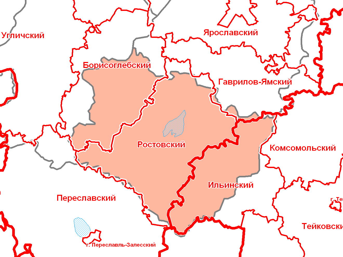 Карта ростовского района ярославской области с деревнями и дорогами