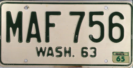 File:Washington 1963 license plate - Number MAF 756.jpg