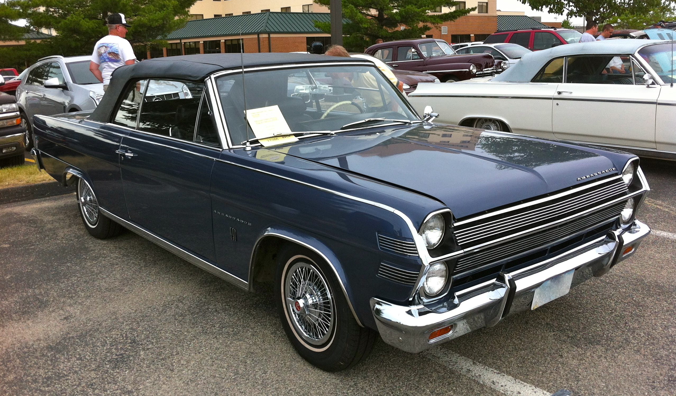 File:1966 AMC Ambassador 990 4-sp convertible AACA Iowa o ...
