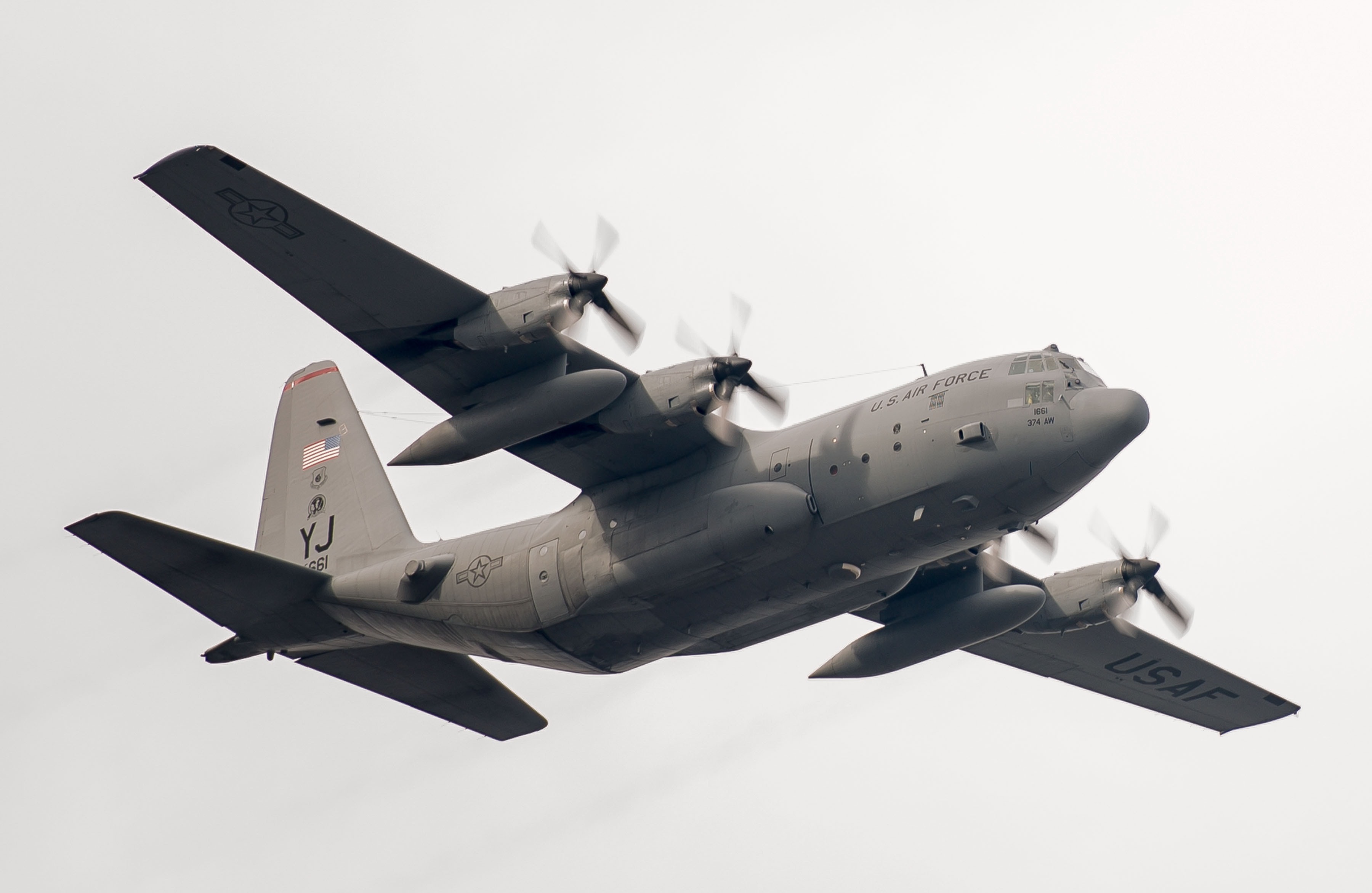 File:A U.S. Air Force C-130 Hercules aircraft assigned to the 36th Airlift Squadron flies over ...