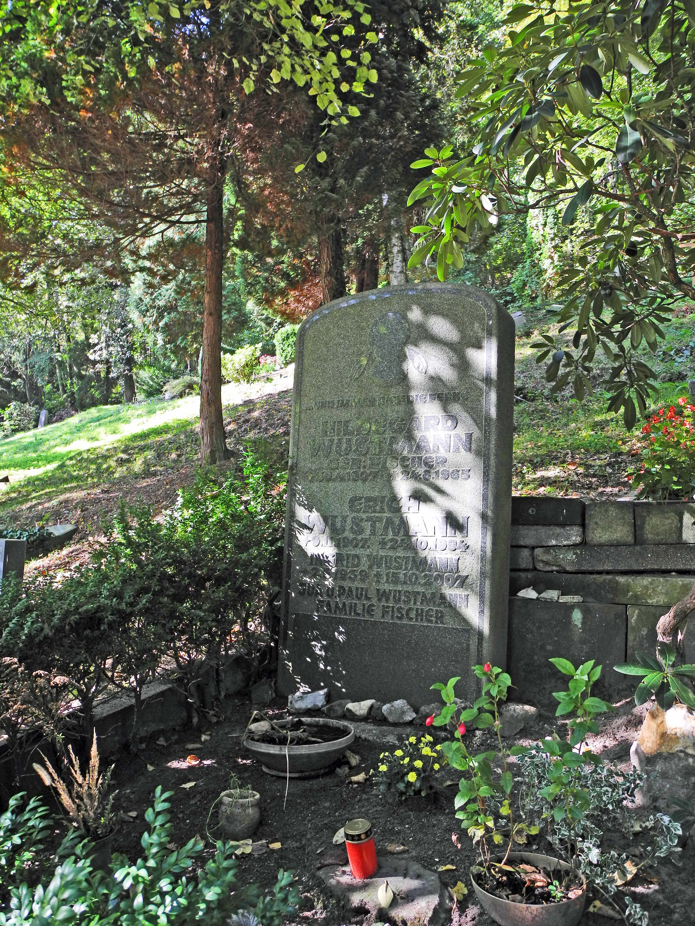 Grab von Erich Wustmann auf dem Friedhof in Bad Schandau