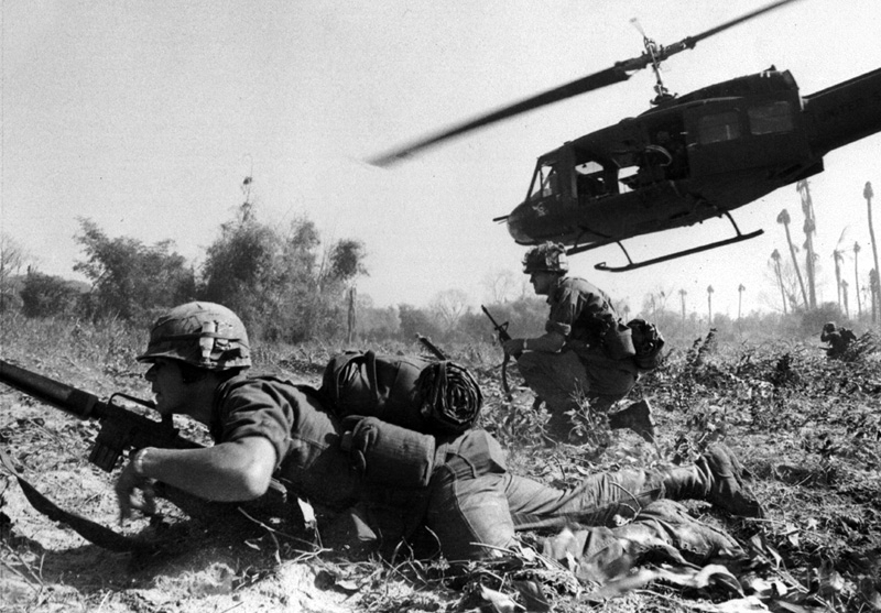<em>The Battle of Ia Drang was the first large scale helicopter air assault (U.S. Army)</em>