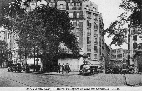 Métro Pelleport et la rue du Surmelin