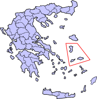 Архипелаг Восточные Спорады на карте Греции