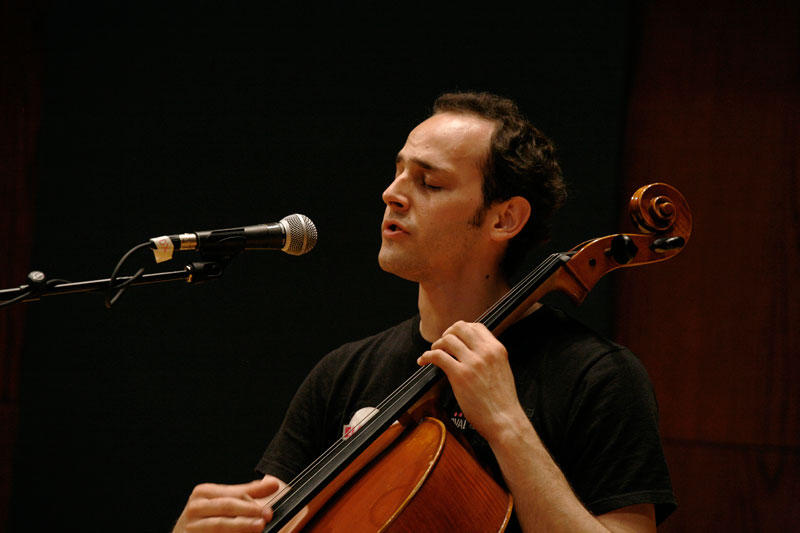 Mike Block plays the cello