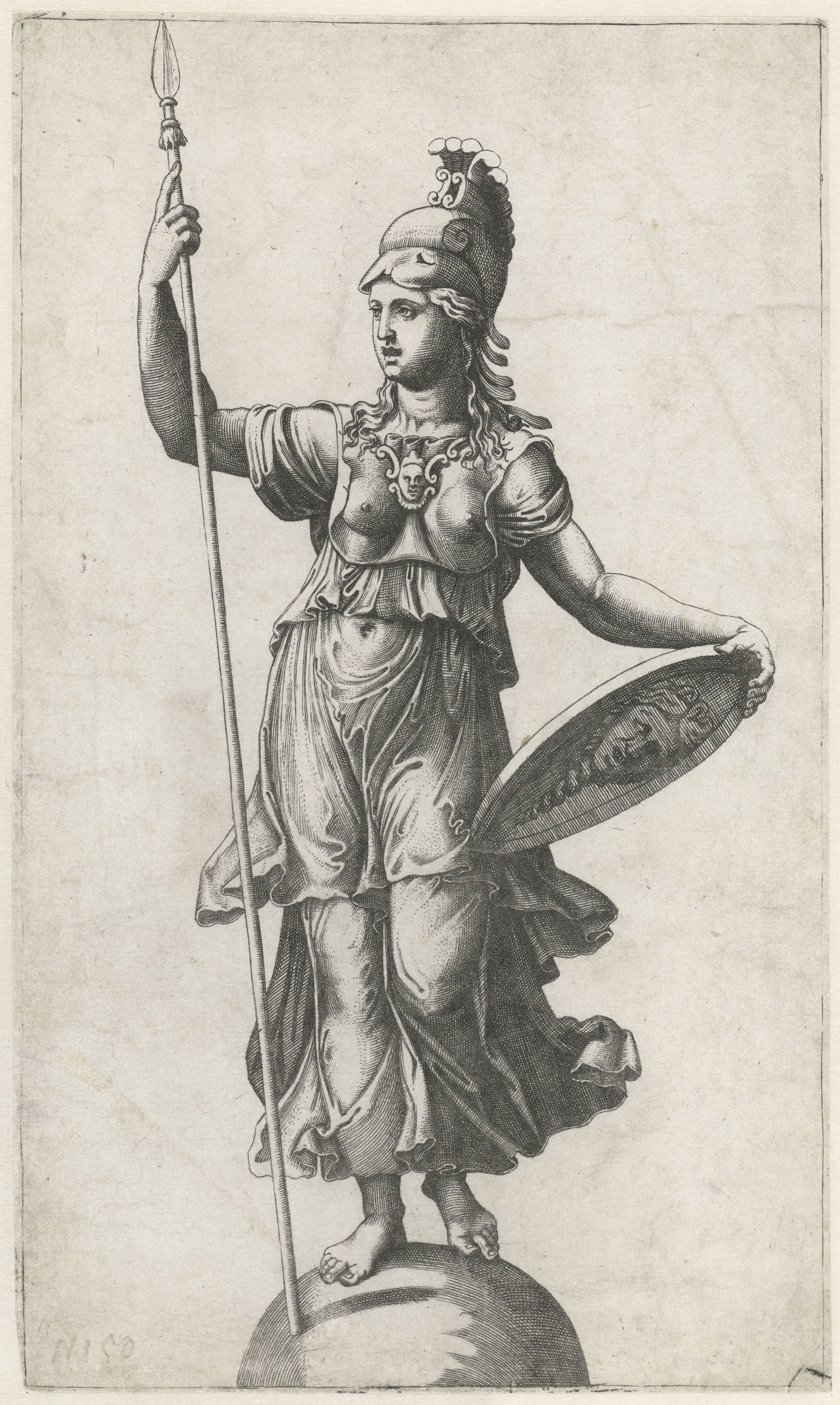 Богиня Афина гравюра