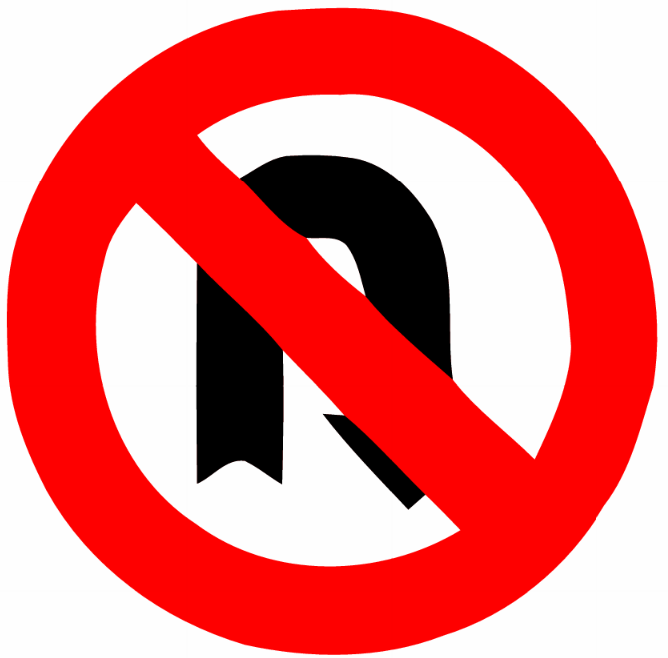 u turn sign png