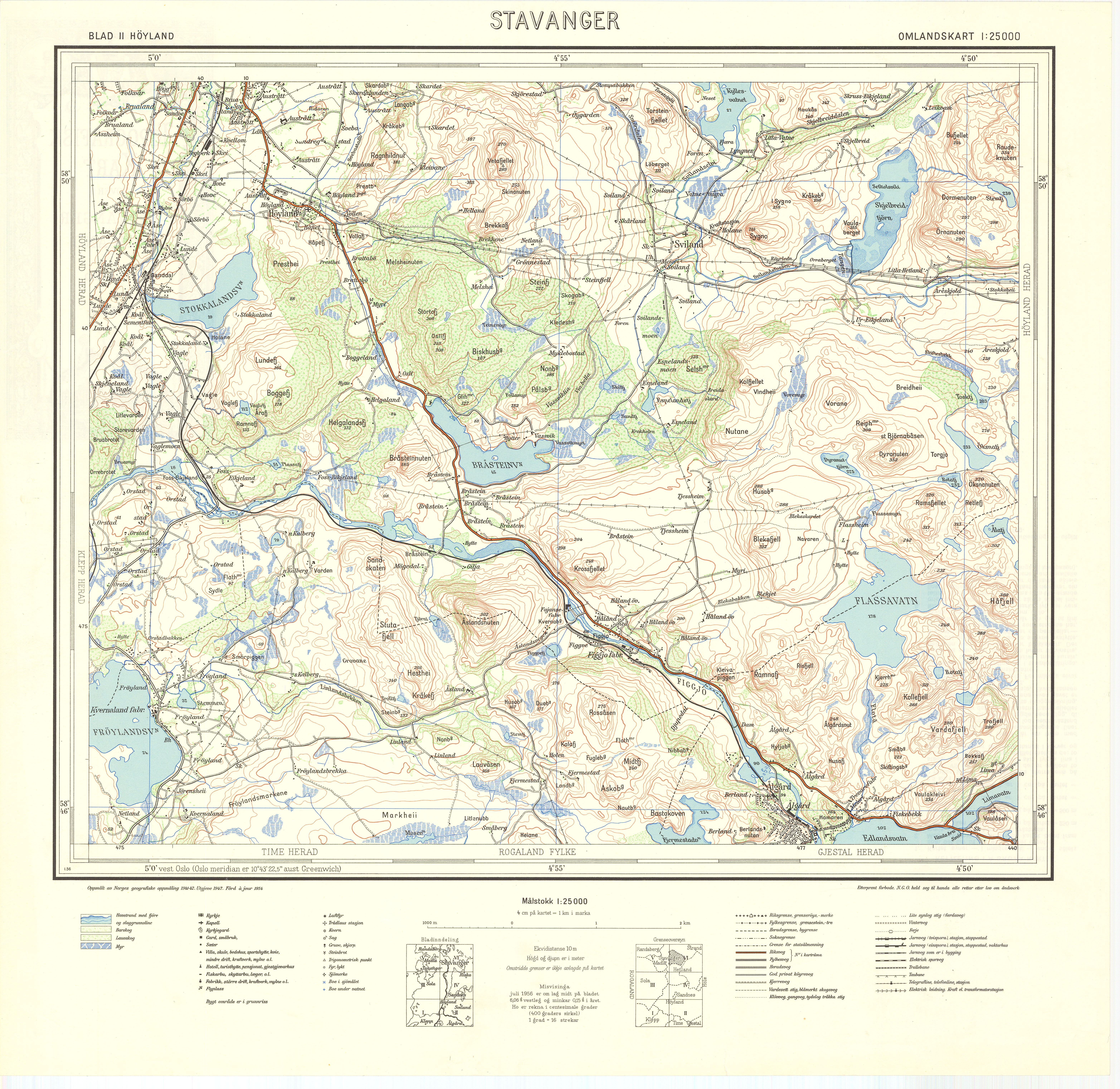 Карта 1954