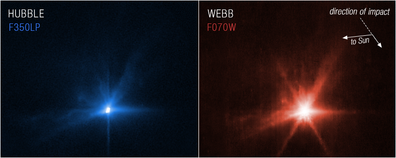 File:Webb, Hubble Capture Detailed Views of DART Impact.png