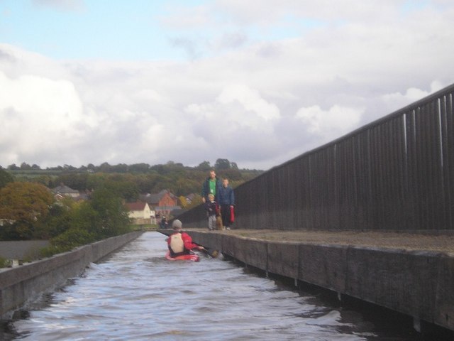 File:A kayaker paddling across the aqueduct - geograph.org.uk - 225546.jpg