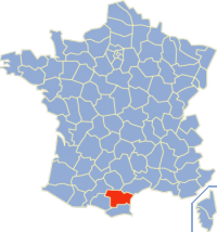 Localizacion d'Aude en França