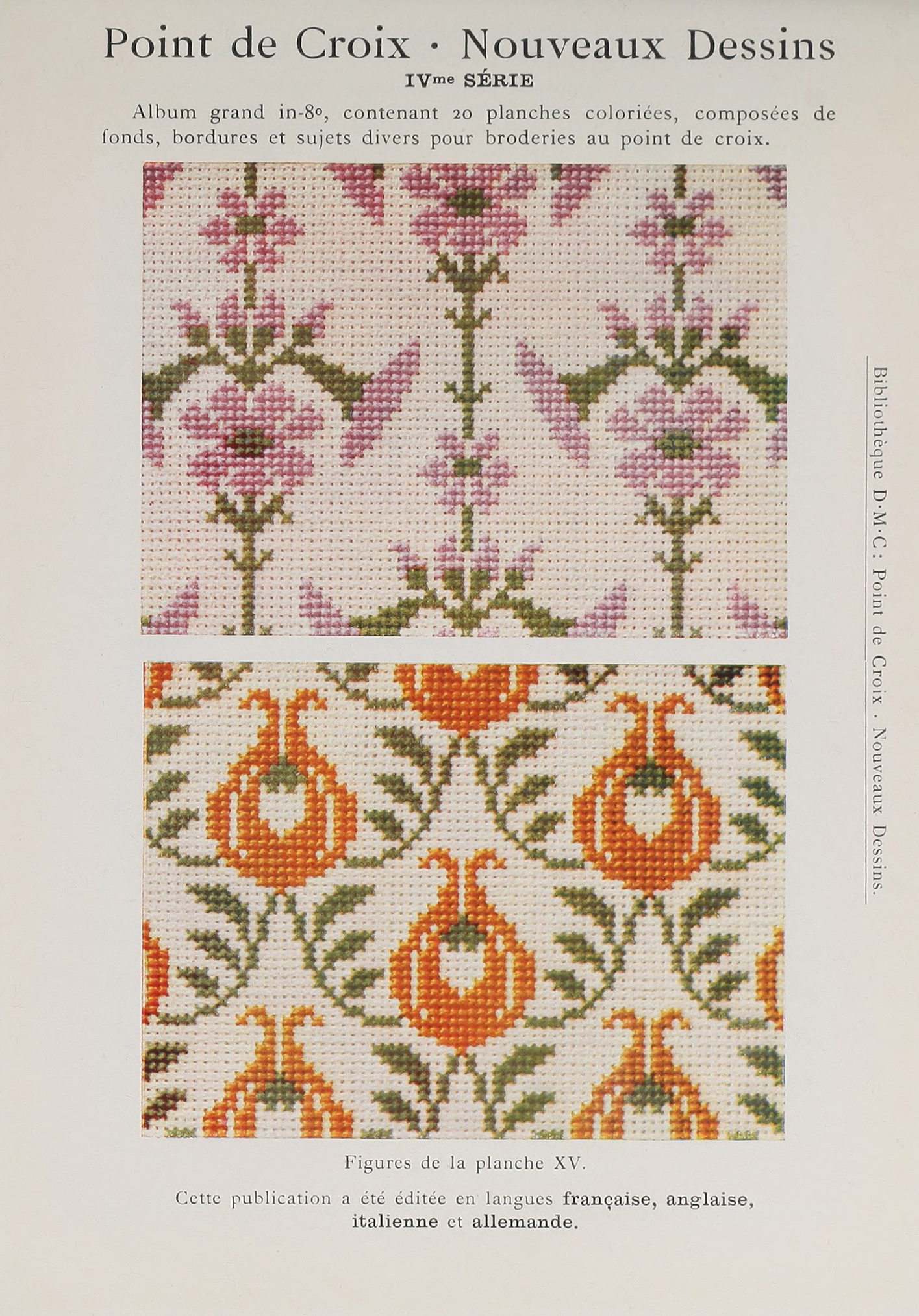 1920 DMC Embroidery Catalog in Italian   Biblioteca DMC  Ricami norvegesi Serie 2    Library DMC Norwegian Embroidery 2nd Series