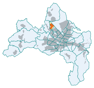Posizione nel distretto urbano di Friburgo