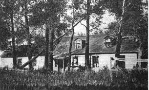 Johnston House, 1910. Note fallen tree.