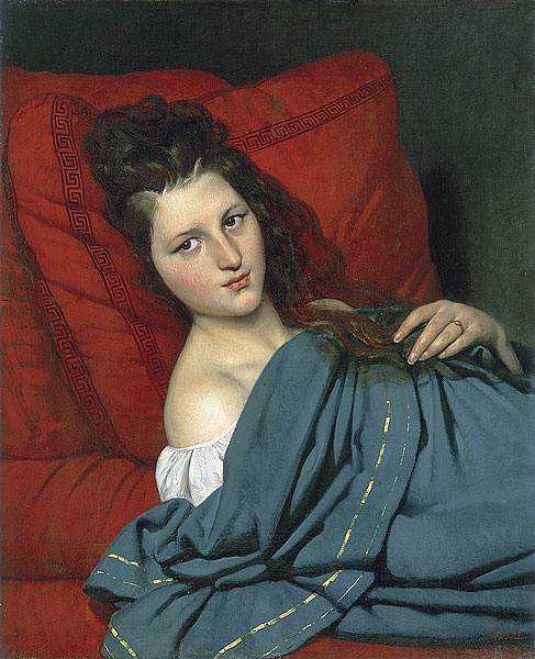 File:Joseph-Désiré Court - Half-length Woman Lying on a Couch - WGA05528.jpg