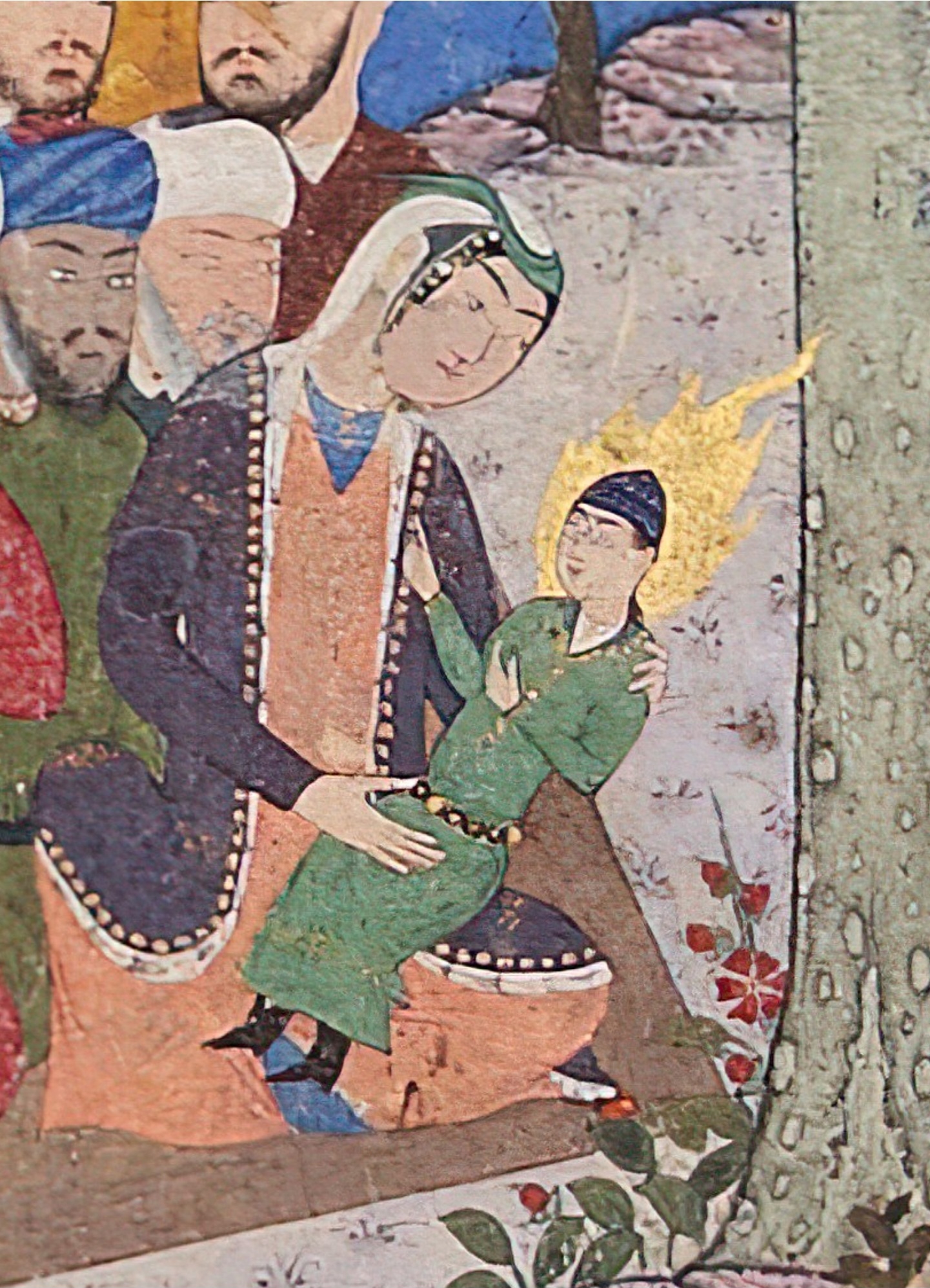 Mary and the infant Jesus in a 15th-century manuscript, Baghdad