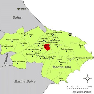 File:Localització de Benidoleig respecte de la Marina Alta.png