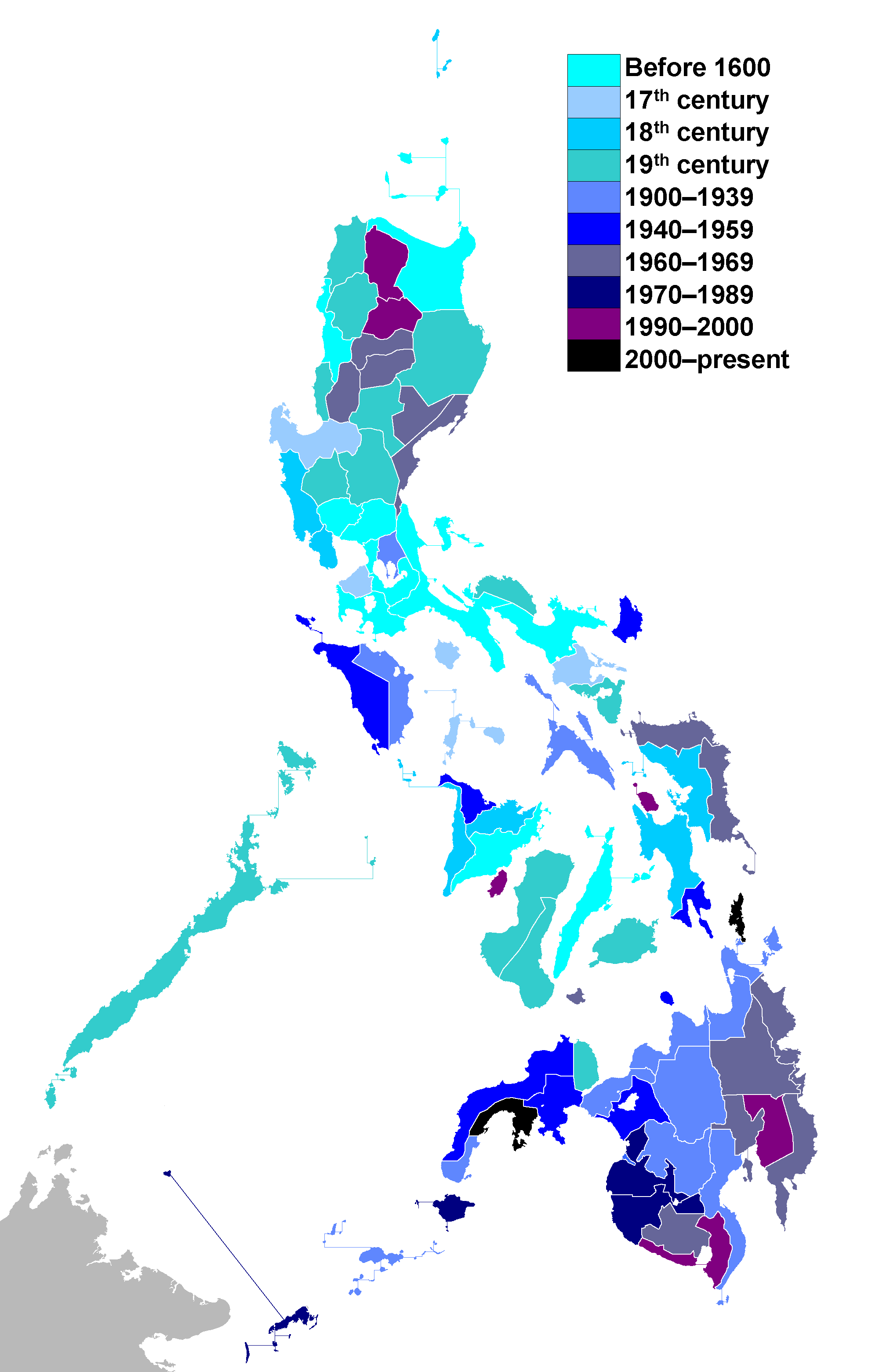 File Provinces  of Philippines  by provincehood PNG 
