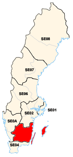 Småland ve adaların konumu