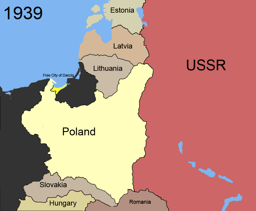 Карта польши до 1945 года на русском