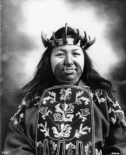 File:Tlingit woman named Kaw-Claa wearing her potlatch dancing costume, Alaska (4972126124).jpg