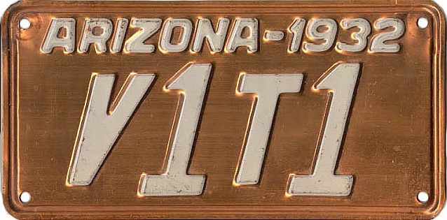 File:1932 Arizona License Plate.jpg