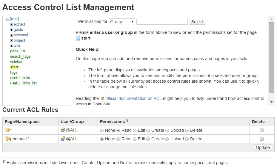 List manage