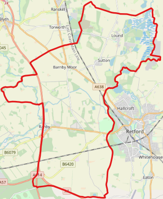 Map of Sutton ward. Bassetlaw - Sutton.png