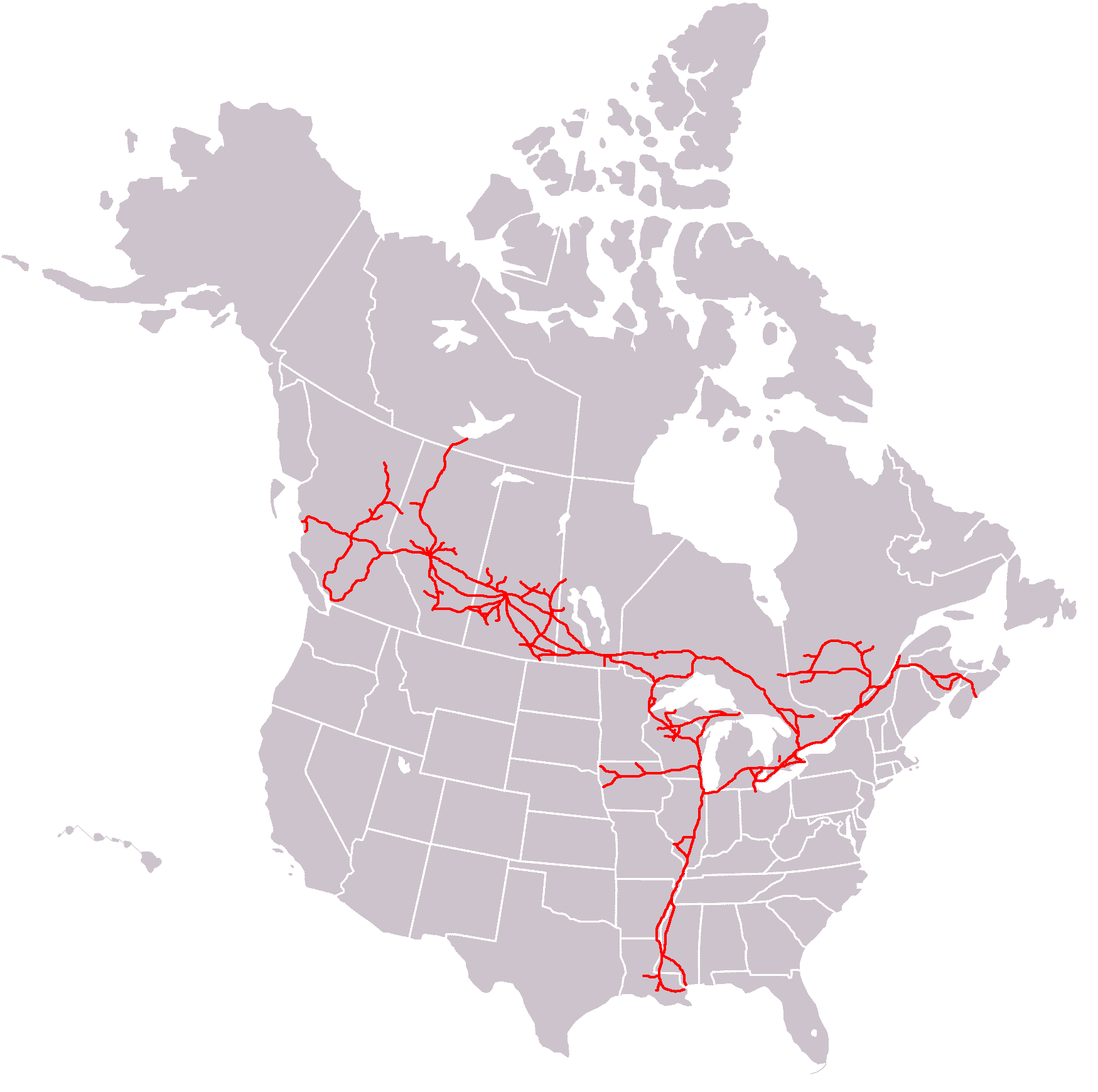 Cn Rail Subdivision Map Canadian National Railway - Wikipedia