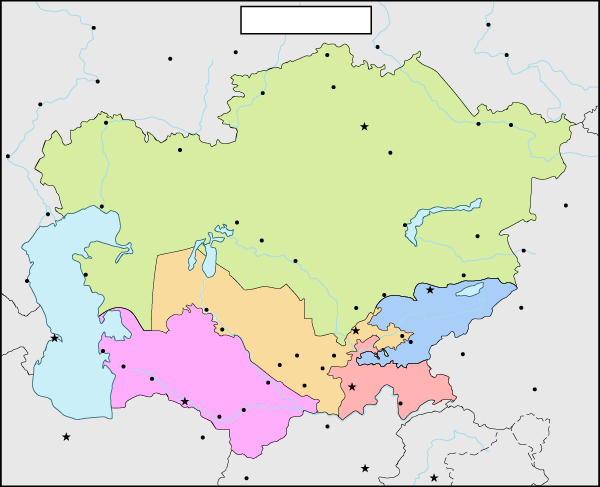 Blank Map Central Asia 61