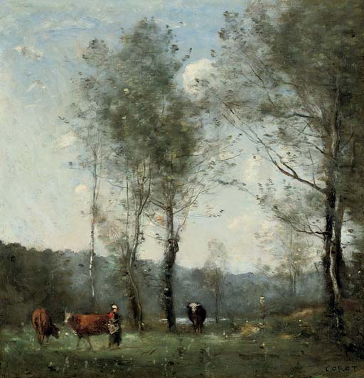 File:Corot - Ville D'Avray, Gardeuse de vaches dans une clairière près de l'Étang, R2069.jpg