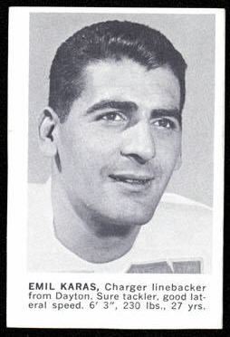<span class="mw-page-title-main">Emil Karas</span> American football player (1933–1974)