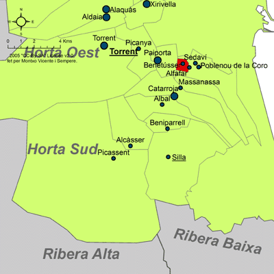 File:Localització de Benetússer respecte de l'Horta Sud.png