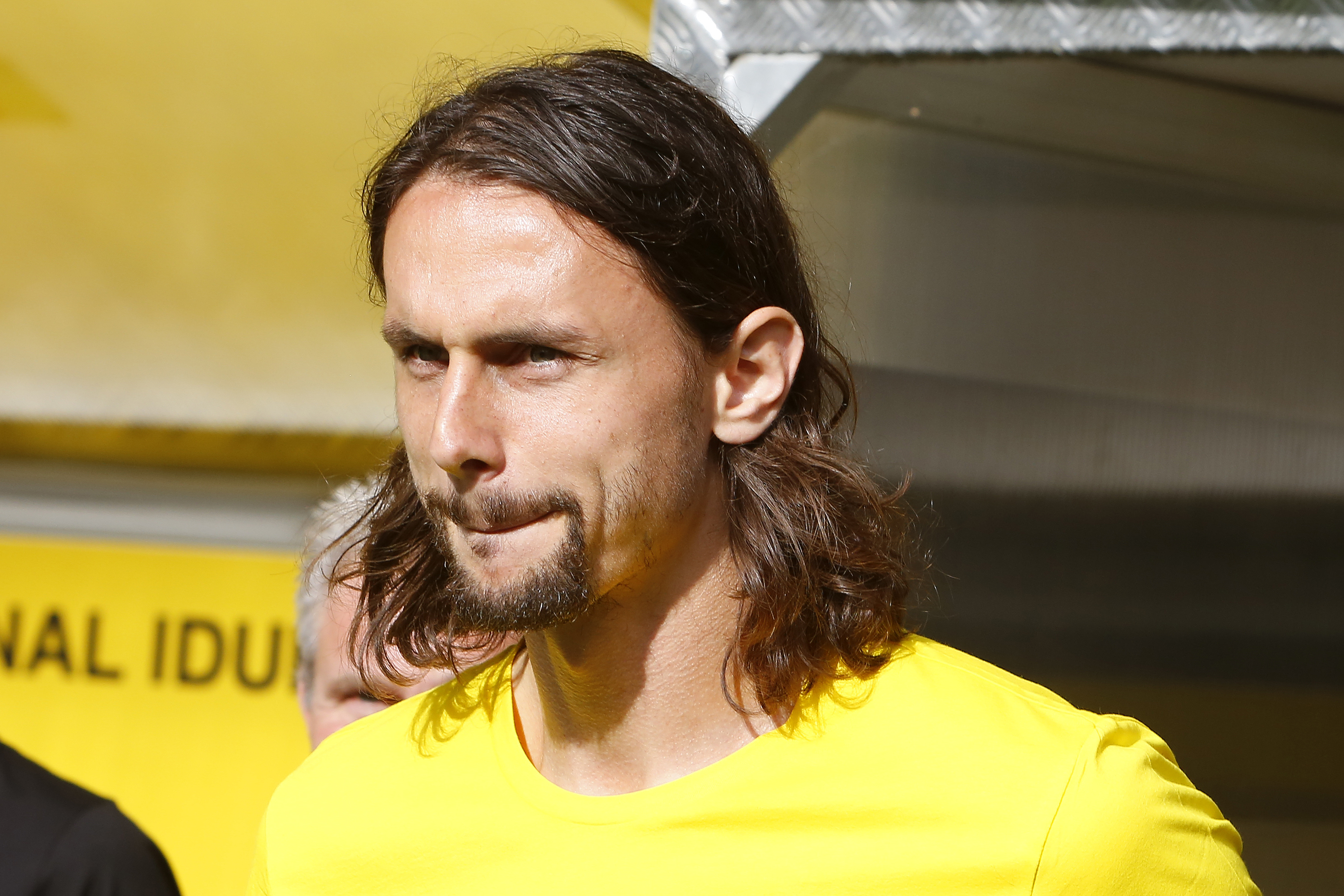 Neven Subotić  - 2024 Regular brown hair & alternative hair style.
