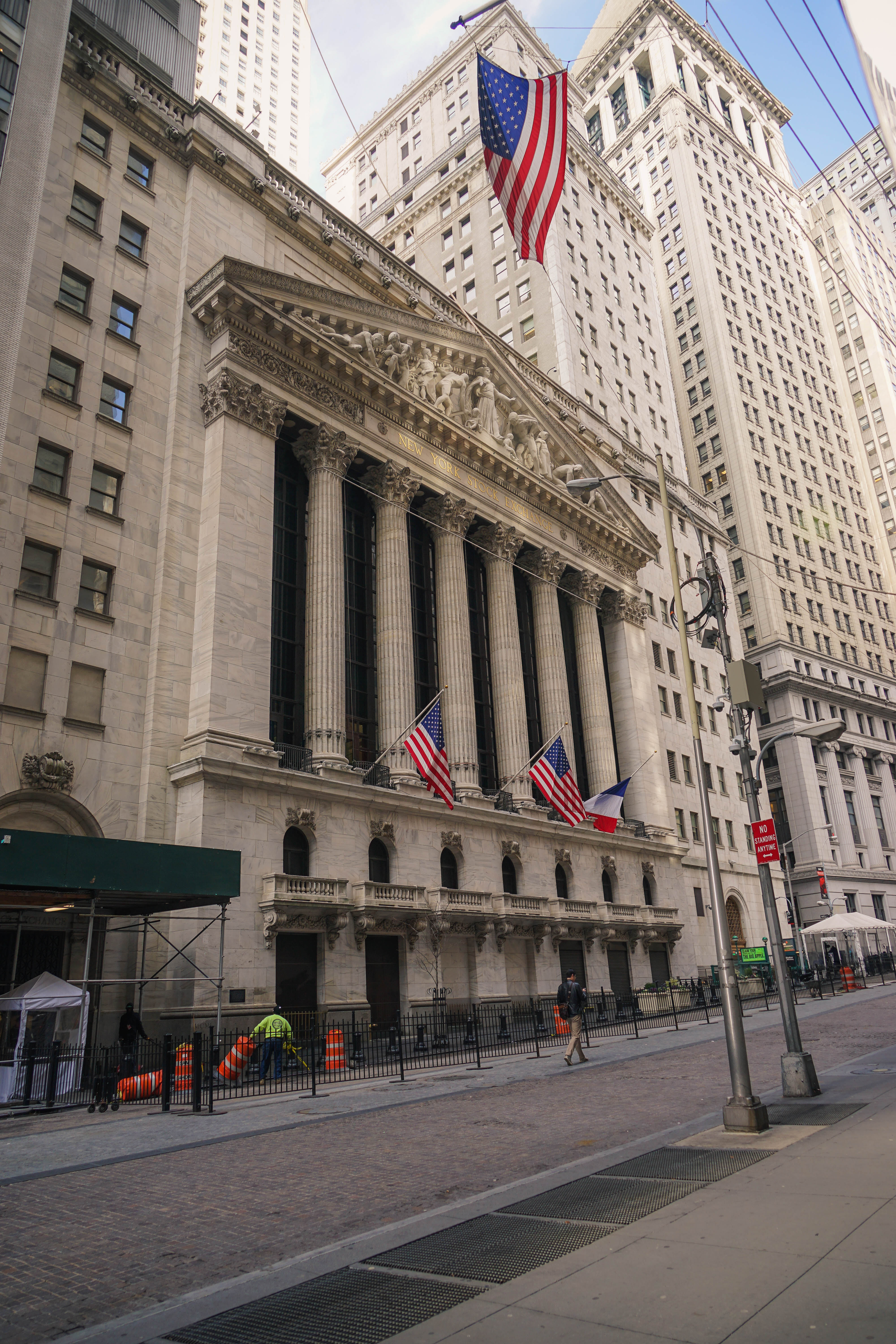 Traders work in the coffee pit at the New York Board of Trade