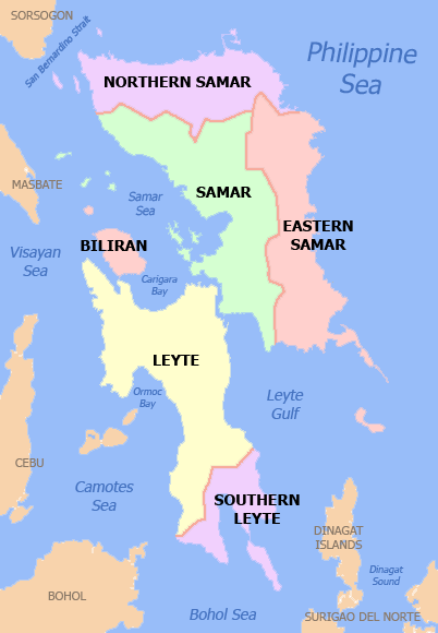 Political Map of Eastern Visayas Region