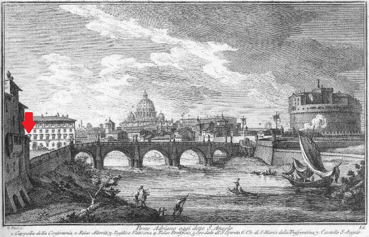 File:San Giovanni Decollato a Ponte Sant'Angelo - Ponte Adriano o Sant'Angelo - Plate 086 - Giuseppe Vasi.jpg