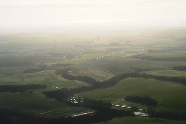 File:South down the A16 from Burwell-aerial 2014 - geograph.org.uk - 3845029.jpg