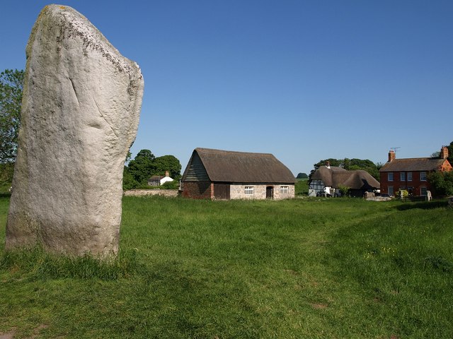 File:Standing stone and buildings at Avebury - geograph.org.uk - 1346063.jpg