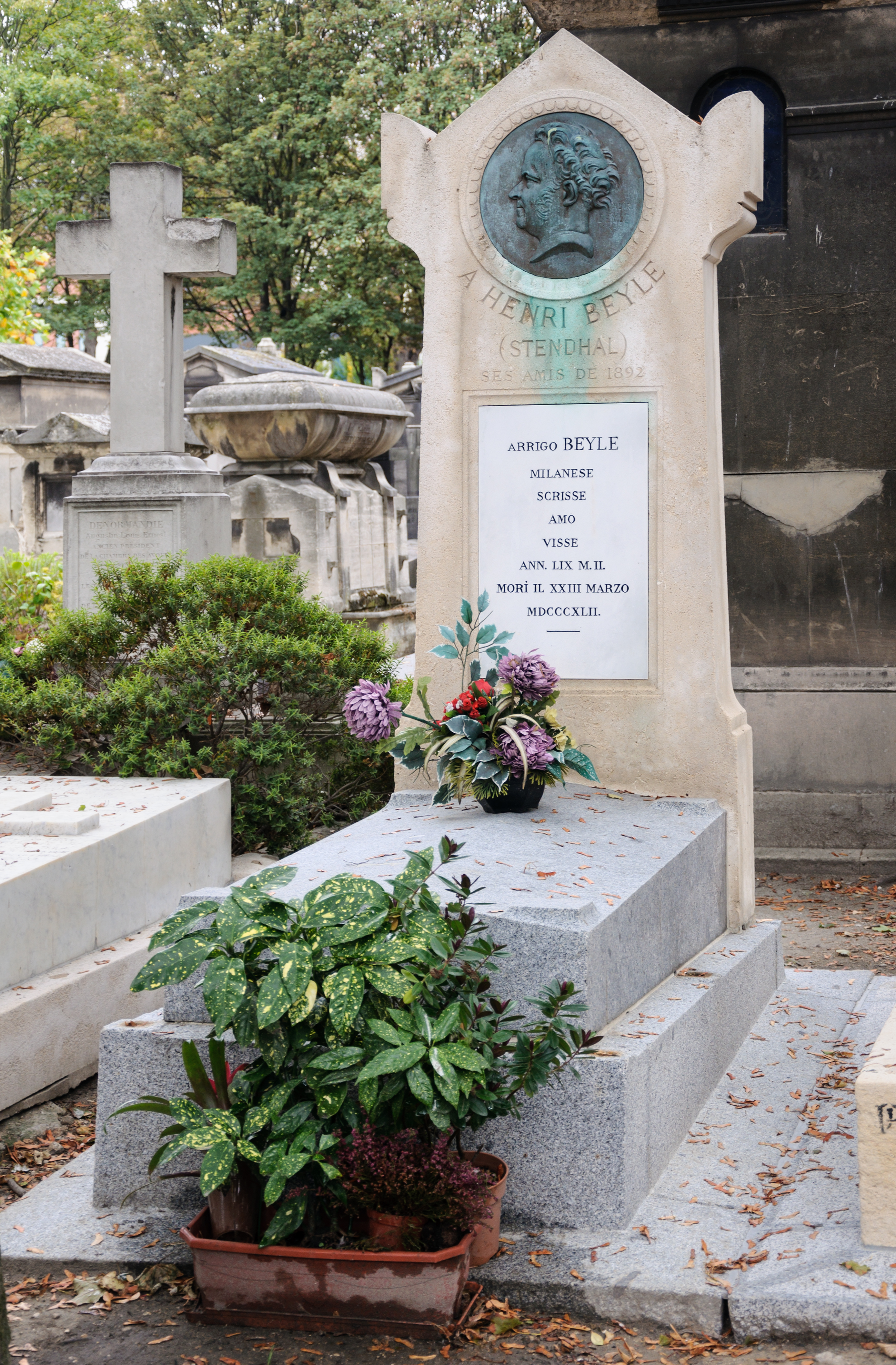 Graf van Stendhal op het kerkhof van Montmartre