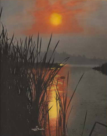 File:Sunset over body of water with reeds, probably Washington state, 1919 (WASTATE 2964).jpeg