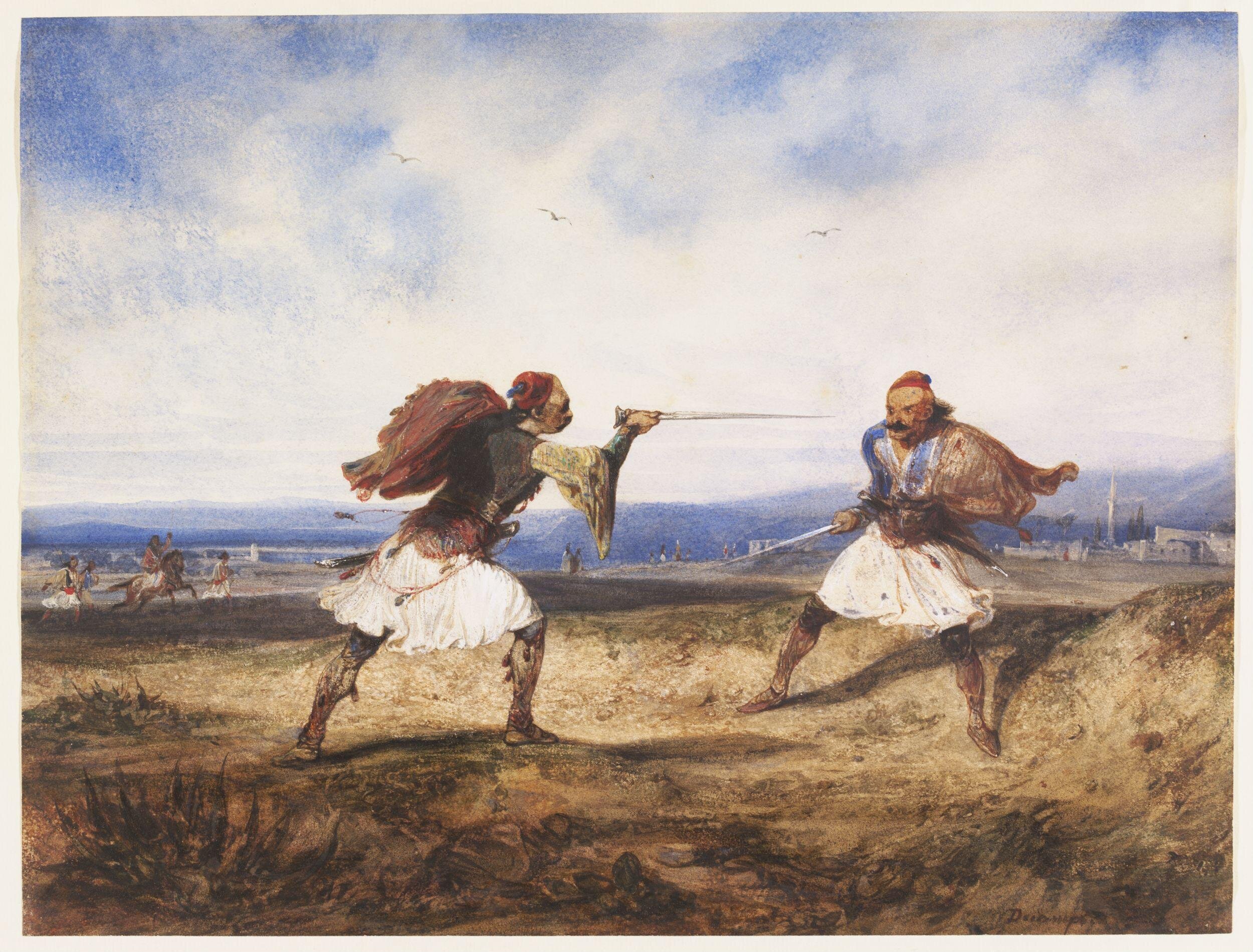 File:Albanian Duel by Alexandre Gabriel Decamps 1828.jpg