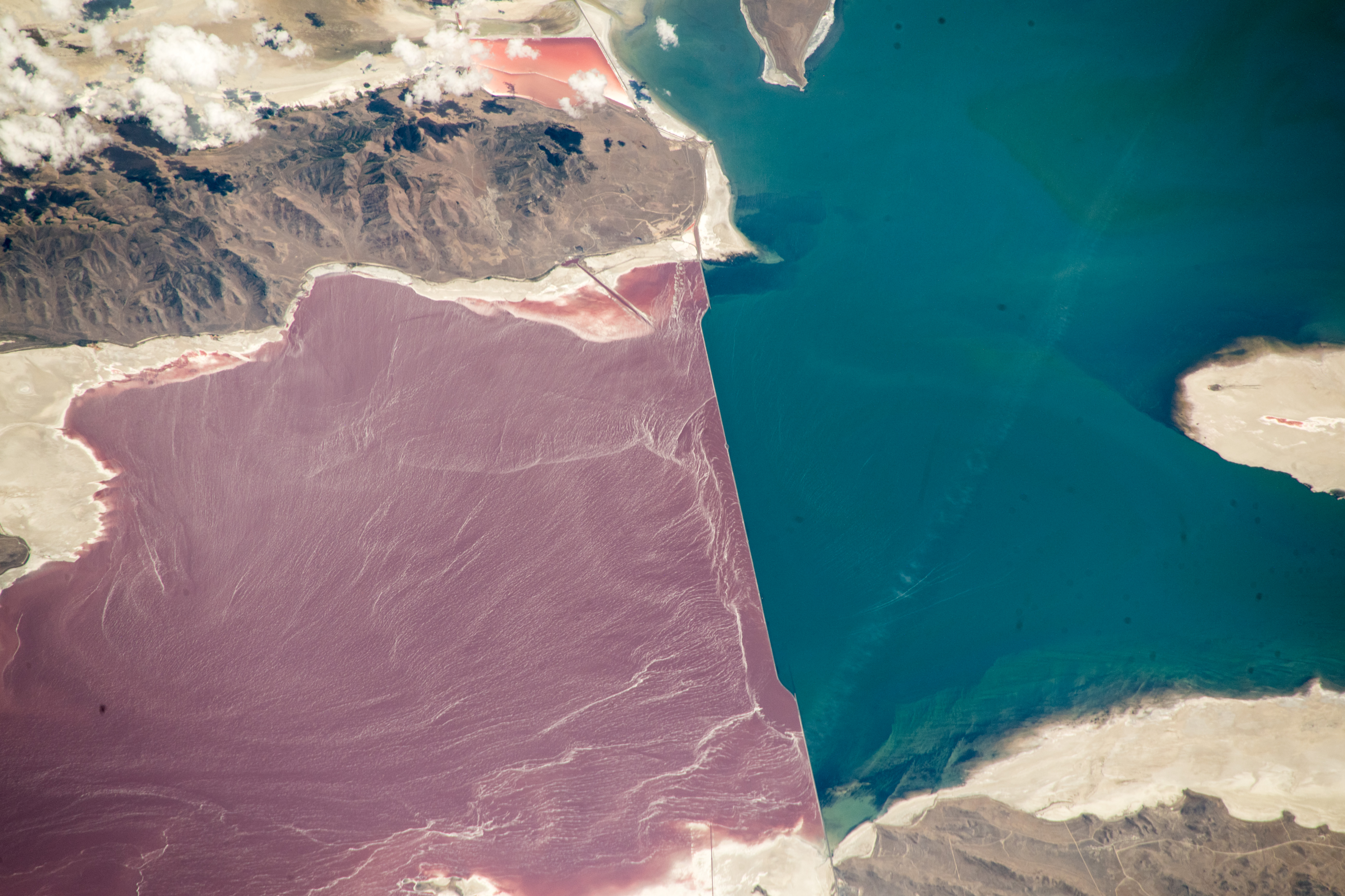 Utah's Great Salt Lake turns bright blue and pink in colour and the  internet is mesmerised by nature's beauty – India TV