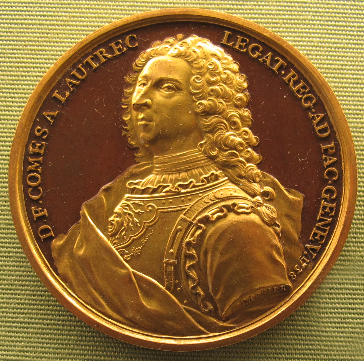 Medallion depicting Daniel François de Gélas de Lautrec by Jean Dassier, 1738