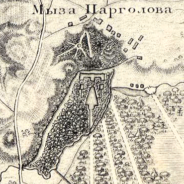 Plattegrond van het landhuis van Pargolovo.  1817