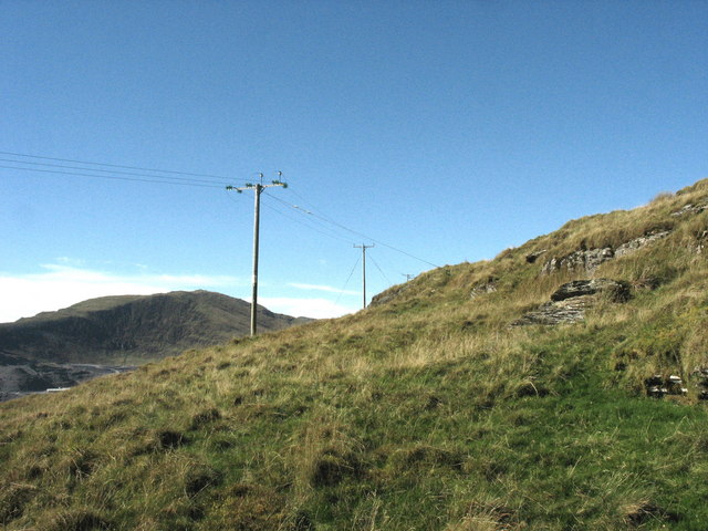 File:Powerlines to Maen Offeren and Bowydd Quarries. - geograph.org.uk - 623345.jpg