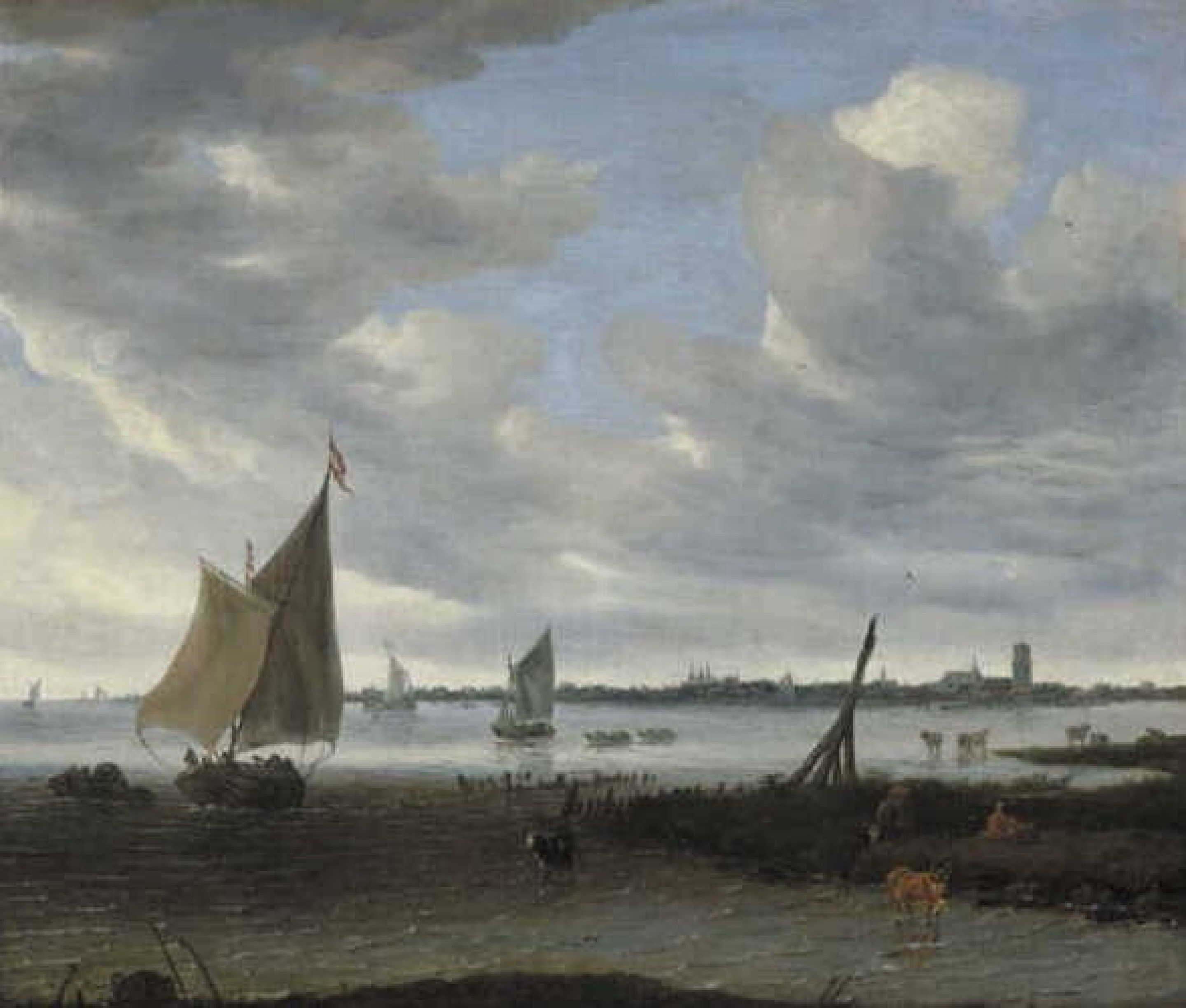 File:Salomon van Ruysdael Gezicht op Dordrecht - 1749 (OK) - Museum Boijmans Van Beuningen.jpg - Wikimedia Commons